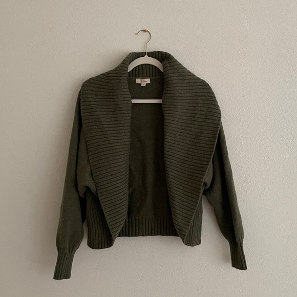 Elan Sweaters - Elan Crop Sweater Open Front Cardigan